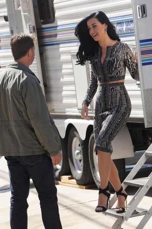 Katy Perry Dress Herve Leger Grey Two Piece Jacquard Bandage Dress