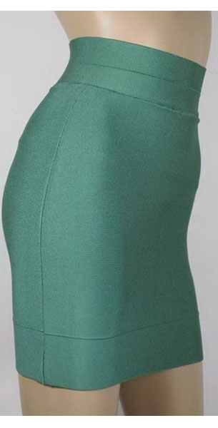 Discount Herve Leger Bandade Pencil Skirts Green