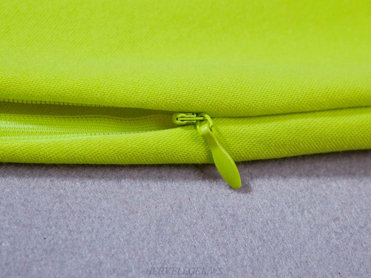 Herve Leger Green Butterfly Sleeve Bandage Dress