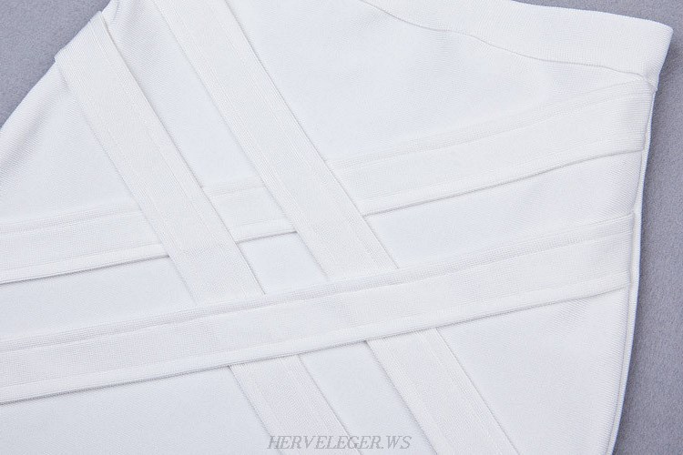 Herve Leger White Scoop Two Piece Bandage Dress