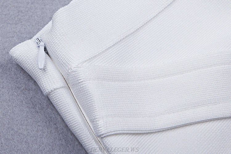 Herve Leger White Scoop Two Piece Bandage Dress