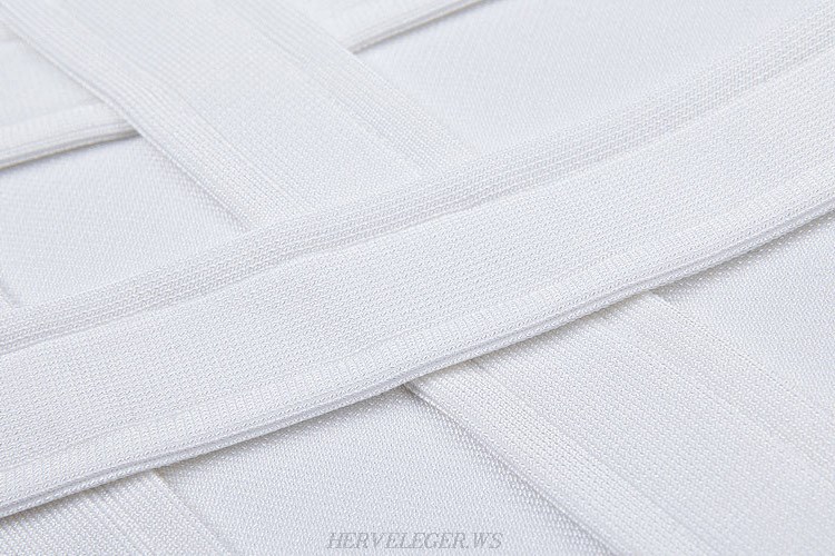 Herve Leger White Scoop Two Piece Bandage Dress