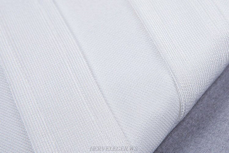 Herve Leger White Scoop Two Piece Bandage Dress