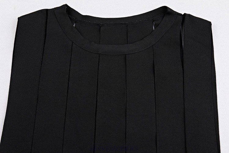 Herve Leger Black See Through Cut Out Bandage Dress