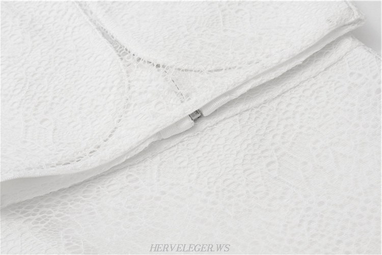 Herve Leger White See Through Two Piece Bandage Dress