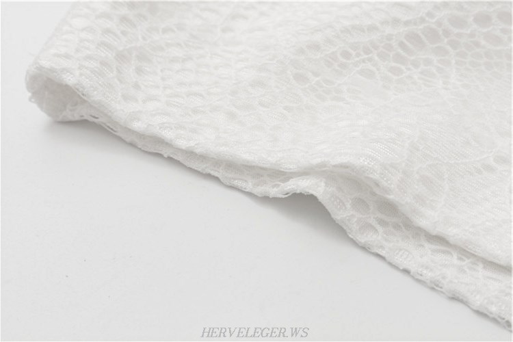 Herve Leger White See Through Two Piece Bandage Dress