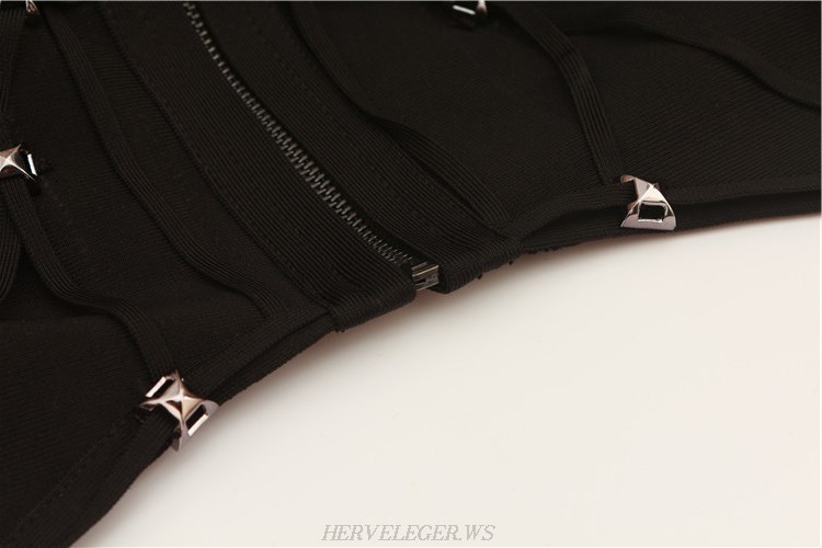 Herve Leger Black Embellished Jacket