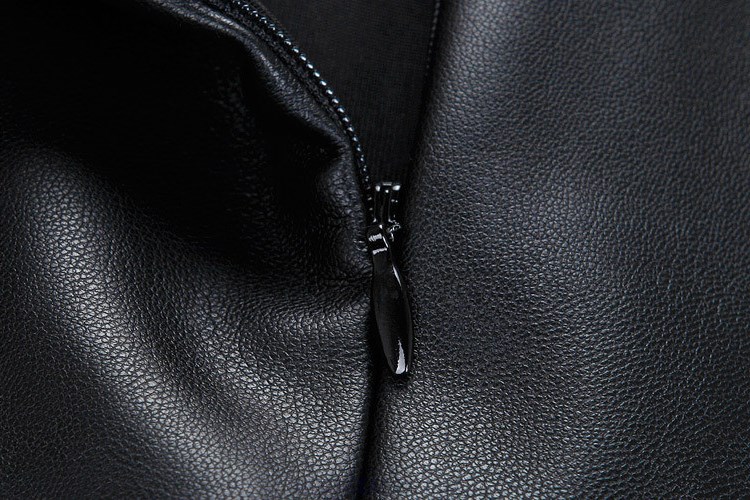 Herve Leger Black Faux Leather Skirt
