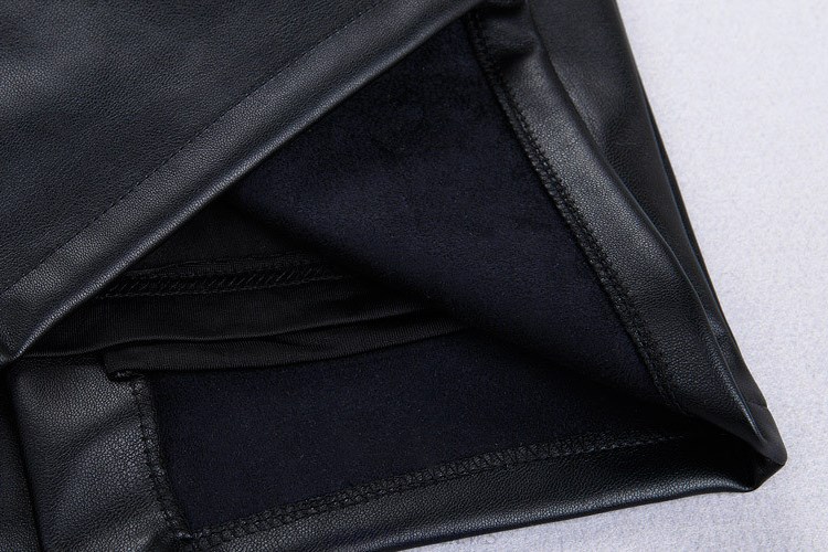 Herve Leger Black Faux Leather Skirt