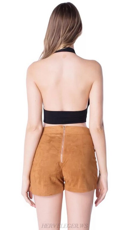 Herve Leger Black Halter Bustier