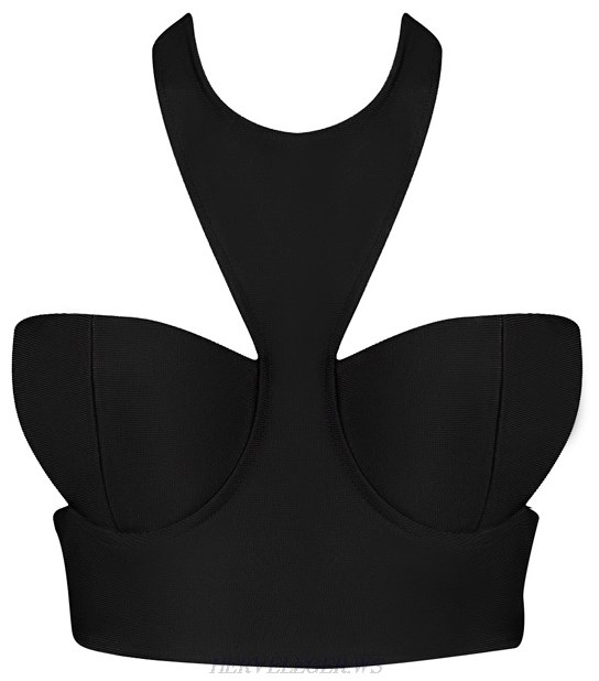 Herve Leger Black Halter Bustier
