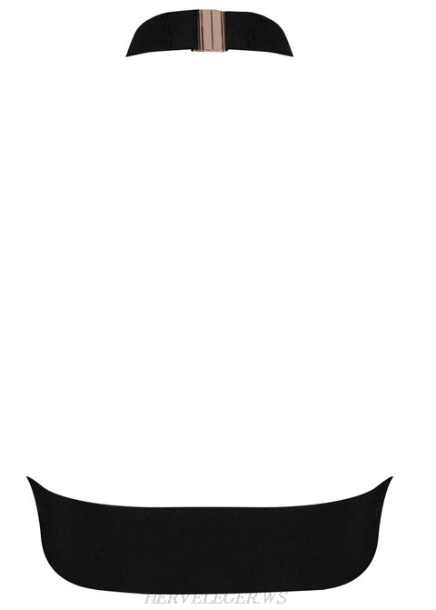 Herve Leger Black Halter Bustier