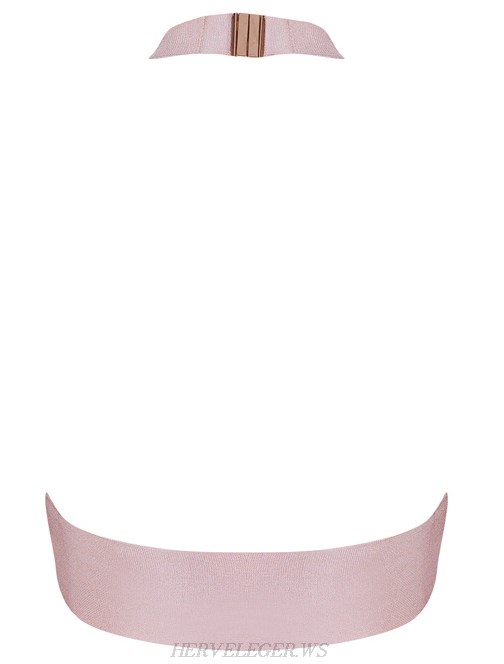 Herve Leger Nude Halter Bustier