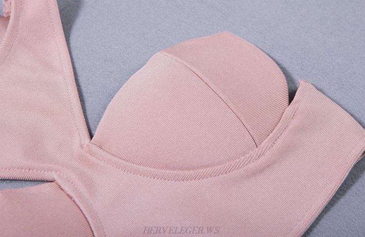 Herve Leger Nude Halter Bustier