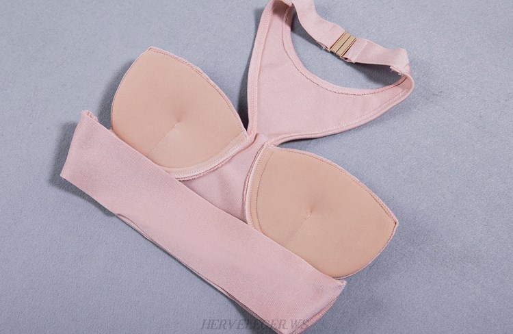 Herve Leger Nude Halter Bustier