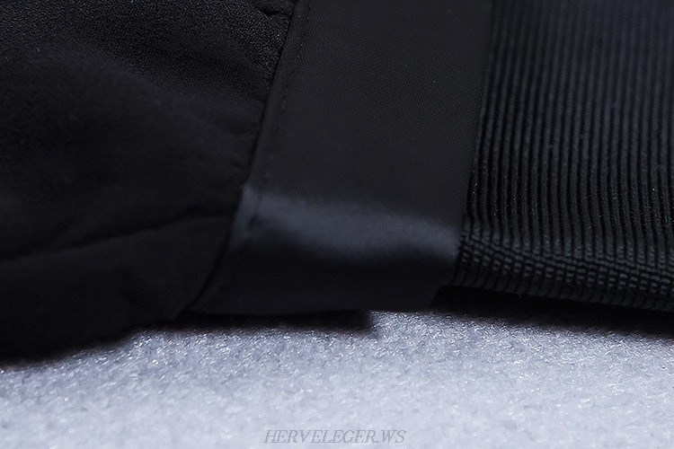 Herve Leger Black Strapless Two Piece Bodysuit Mesh Skirt