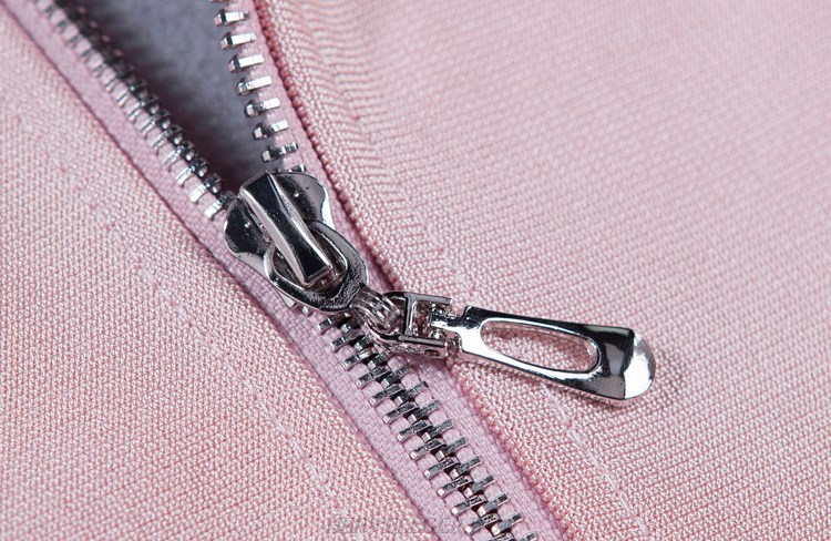 Herve Leger Pink V Neck Crop Top