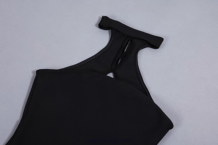 Herve Leger Black Choker Dress