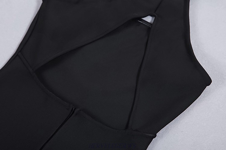 Herve Leger Black Choker Dress