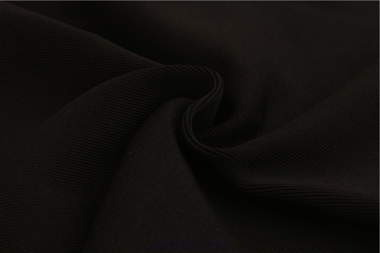 Herve Leger Black Halter Faux Leather Dress