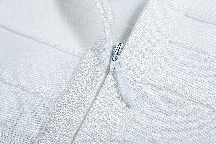 Herve Leger White Mesh Dress
