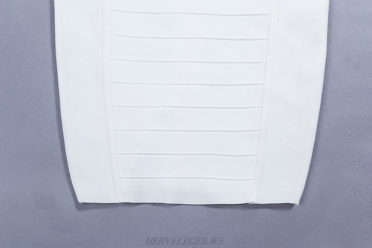Herve Leger White Mesh Dress