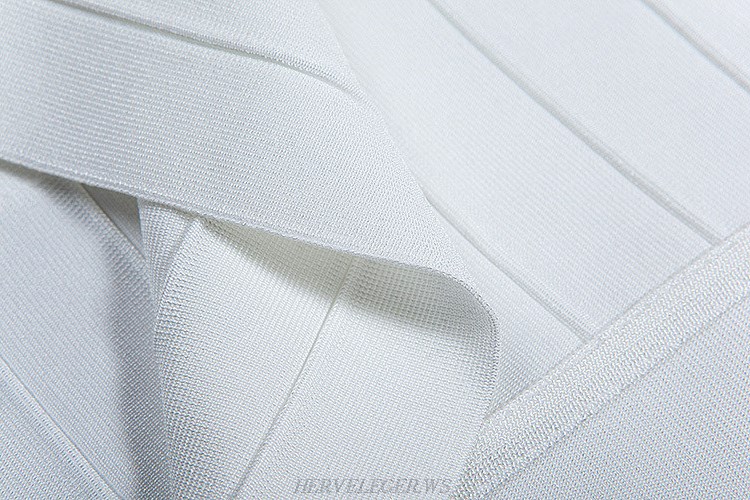 Herve Leger White Mesh Dress