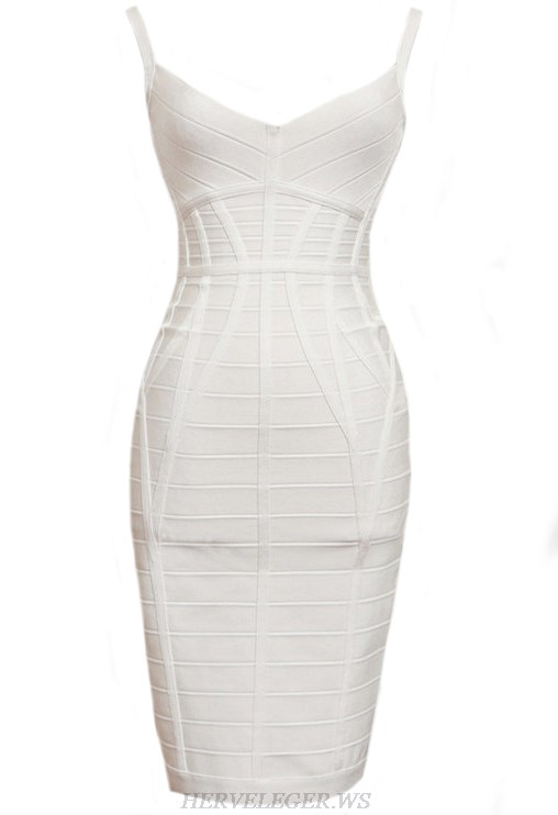 Herve Leger White Structure Dress