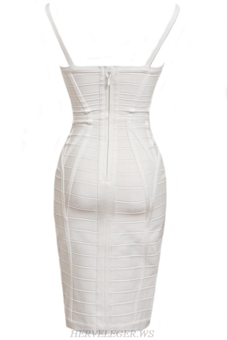Herve Leger White Structure Dress