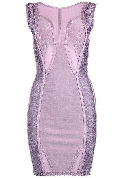 Herve Leger Lavender Structured Dress
