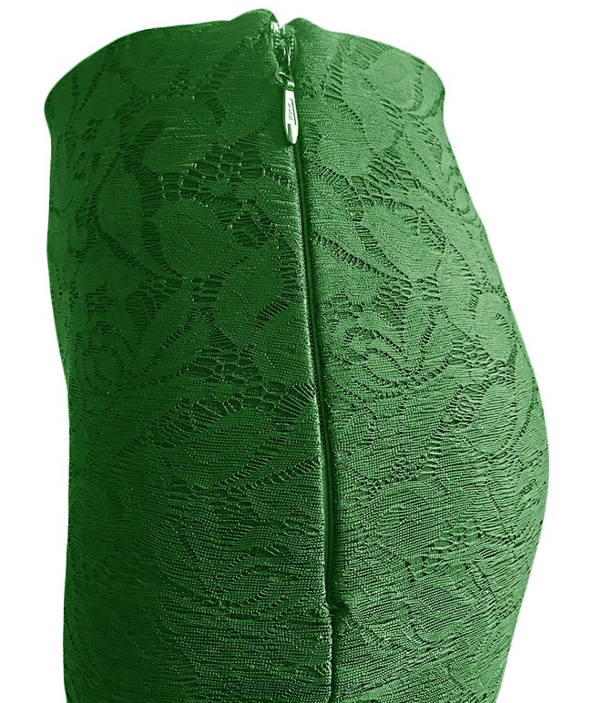 Herve Leger Green Lace Skirt