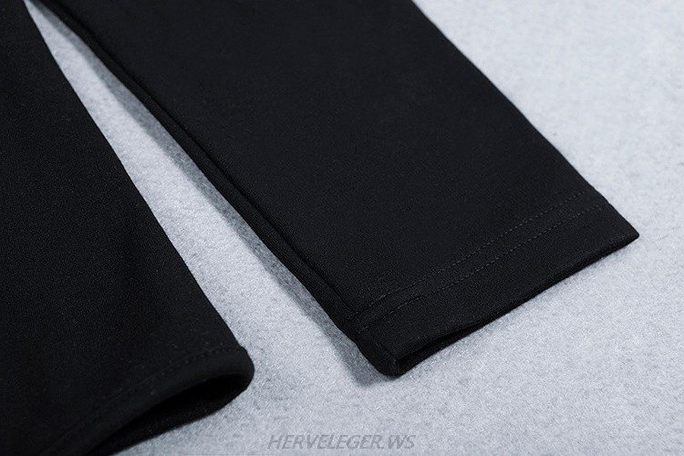 Herve Leger Black Long Sleeve Ruffle Bodysuit
