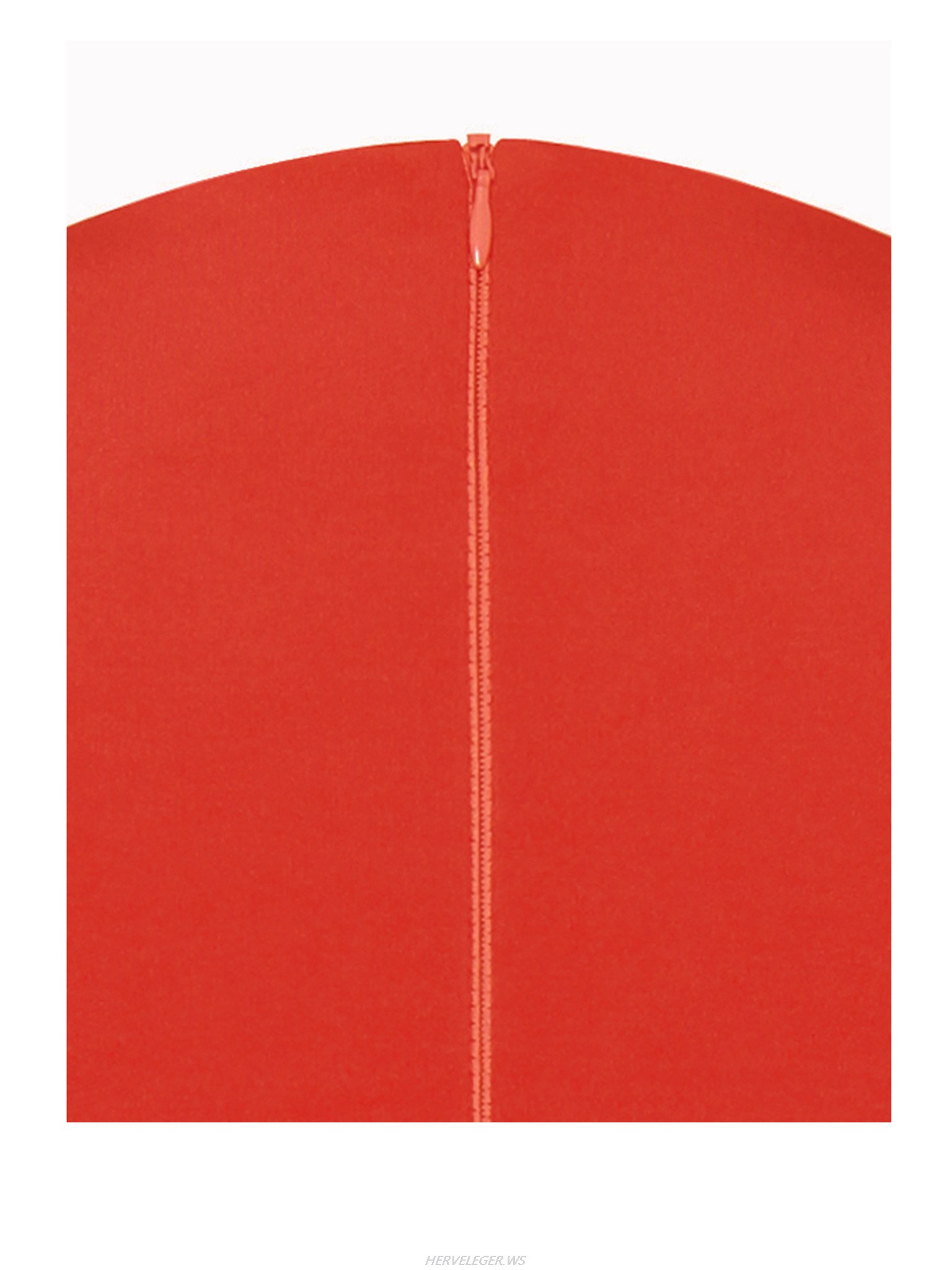 Herve Leger Red Zip Up Long Sleeve Stretch Dress