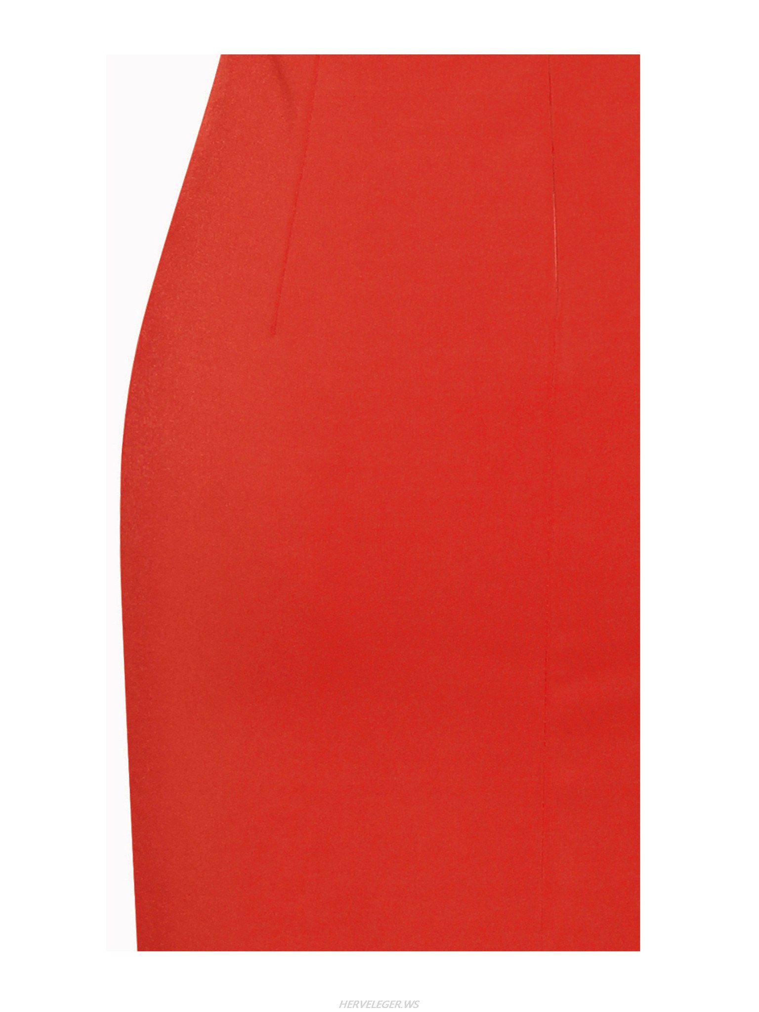 Herve Leger Red Zip Up Long Sleeve Stretch Dress