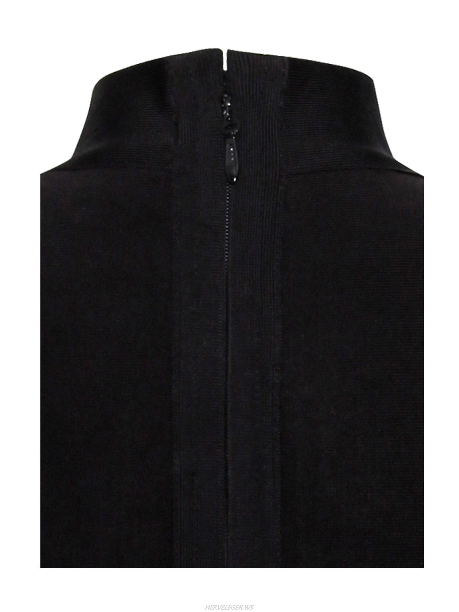 Herve Leger Black Lace Up Cut Out Dress