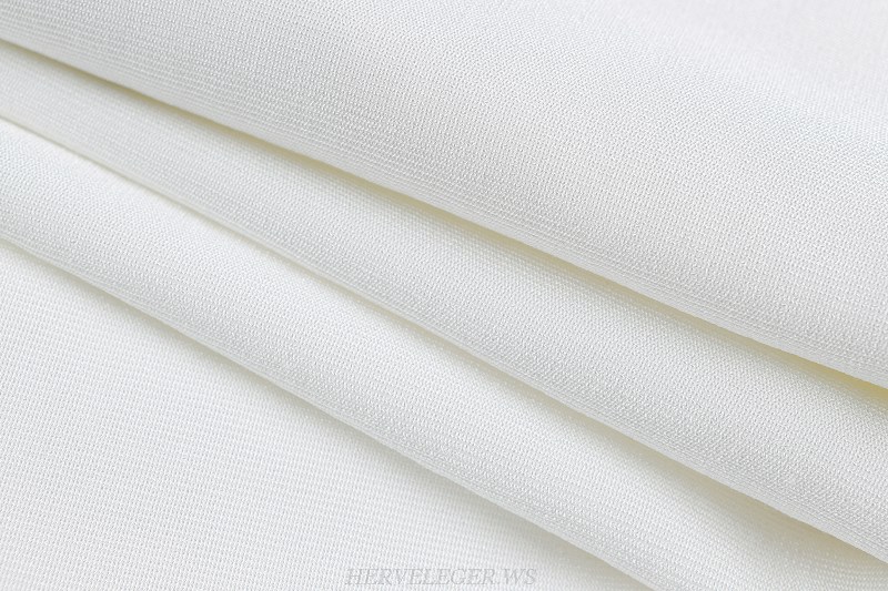 Herve Leger White Bandeau Mermaid Gown