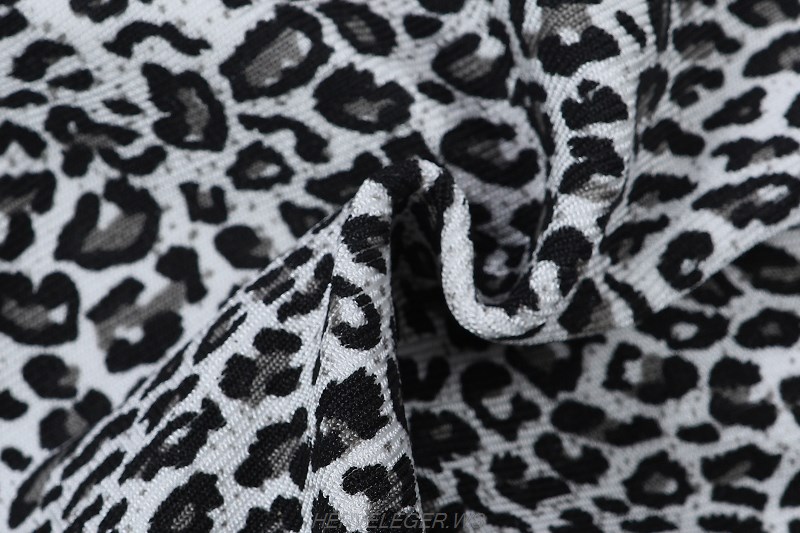 Herve Leger Animal Print Halter Dress