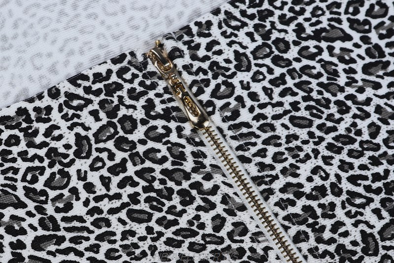 Herve Leger Animal Print Halter Dress