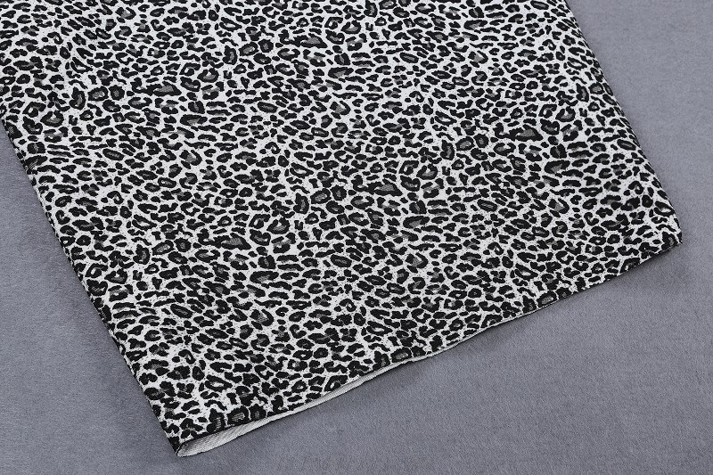 Herve Leger Animal Print Halter Dress