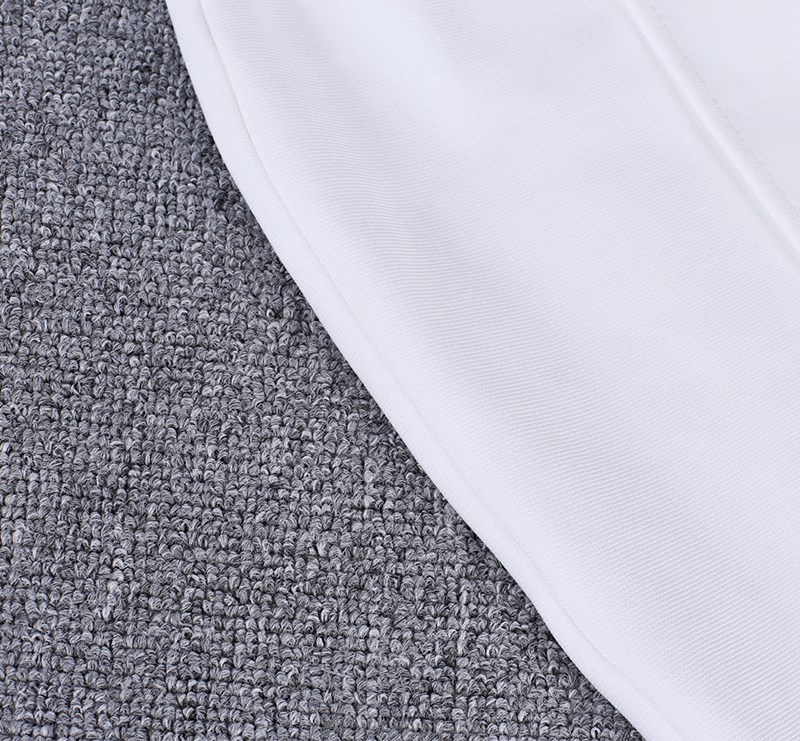 Herve Leger White Bandeau Asymmetric Dress