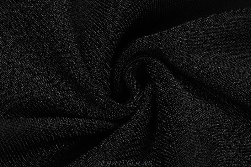 Herve Leger Black One Shoulder Dress
