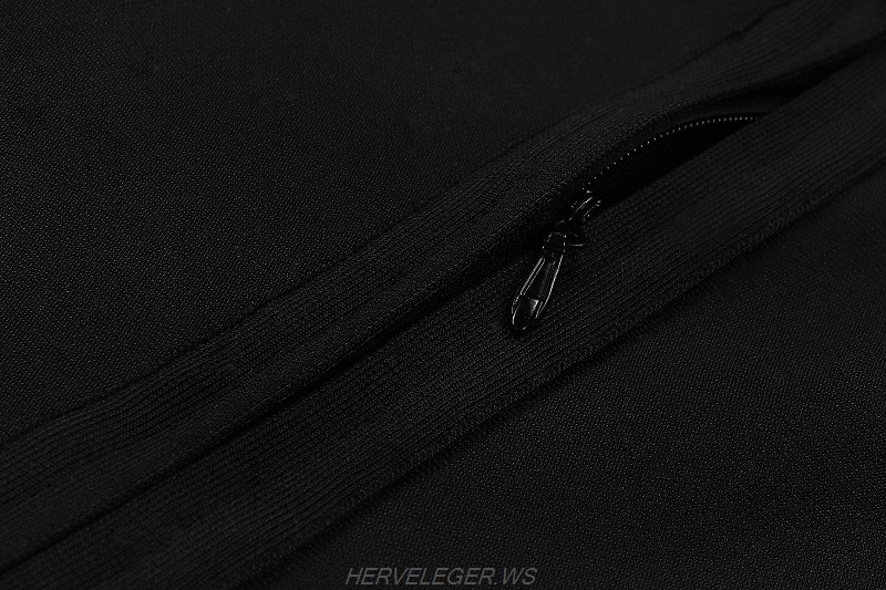 Herve Leger Black One Shoulder Dress