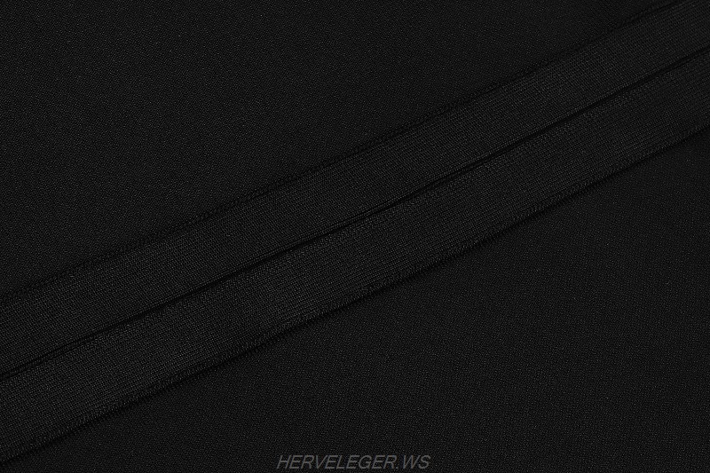 Herve Leger Black One Shoulder Dress