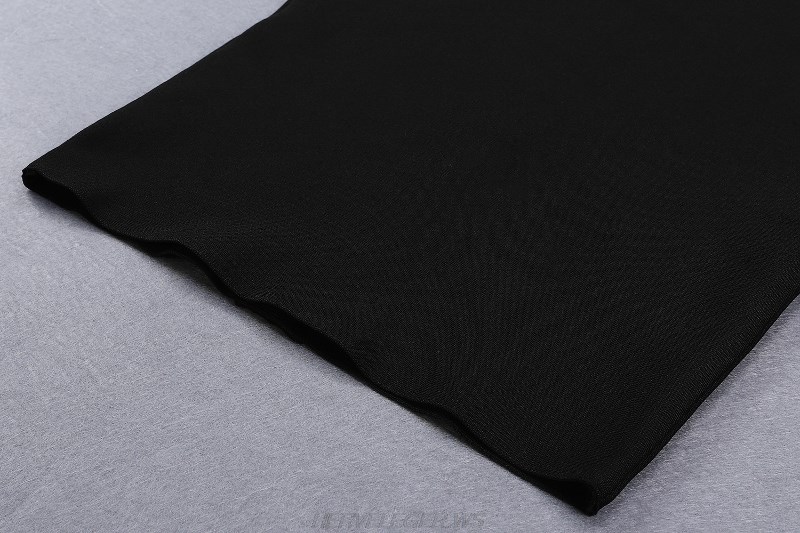 Herve Leger Black One Shoulder Dress
