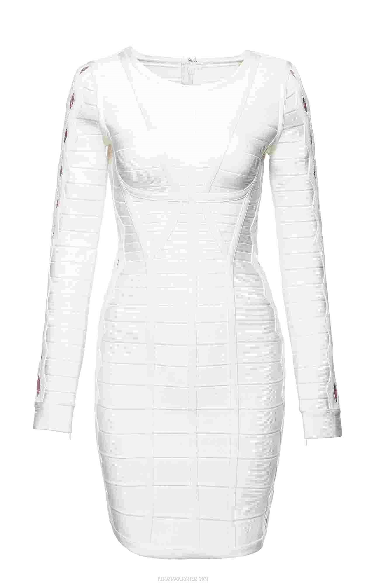Herve Leger Breanna Zigzag Jacquard Dress