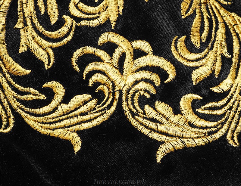Herve Leger Black V Neck Embroidered Blazer Dress