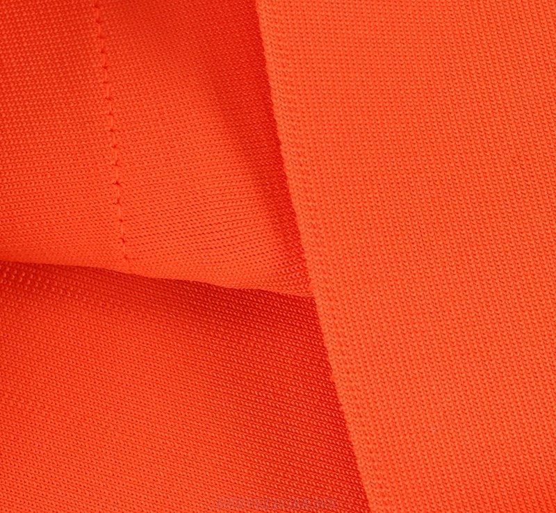 Herve Leger Orange Plunge V Neck Bandage Dress