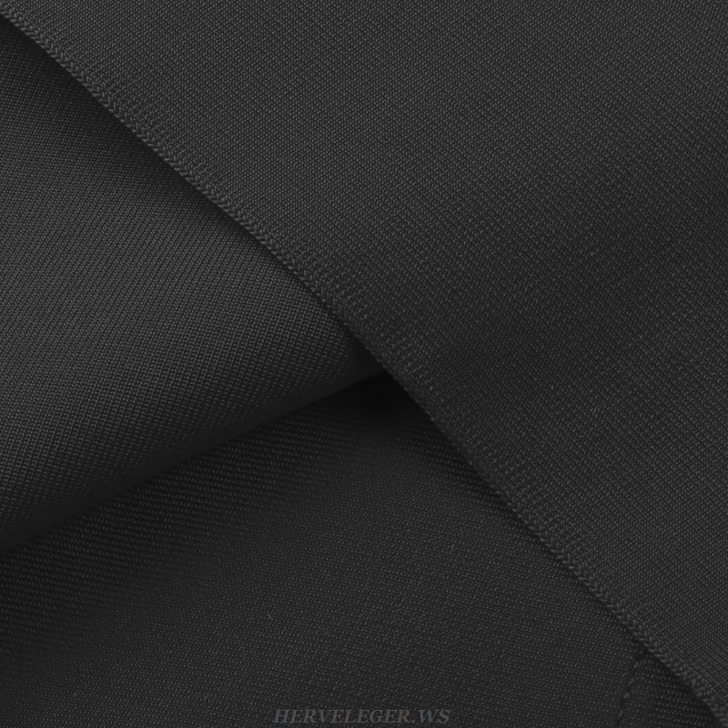 Herve Leger Black Chain Bustier Bandage Dress