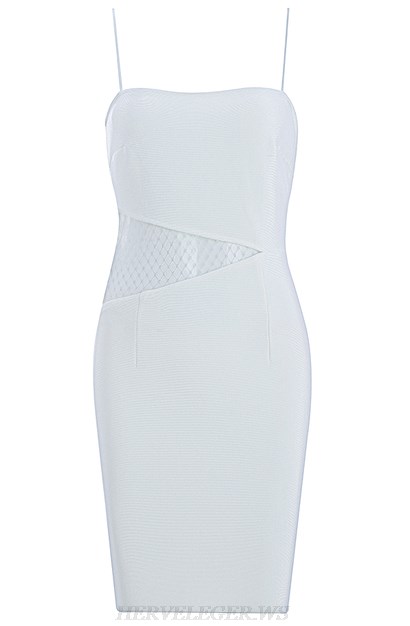 Herve Leger White Mesh Bandage Dress Herve Leger White Mesh Bandage Dress