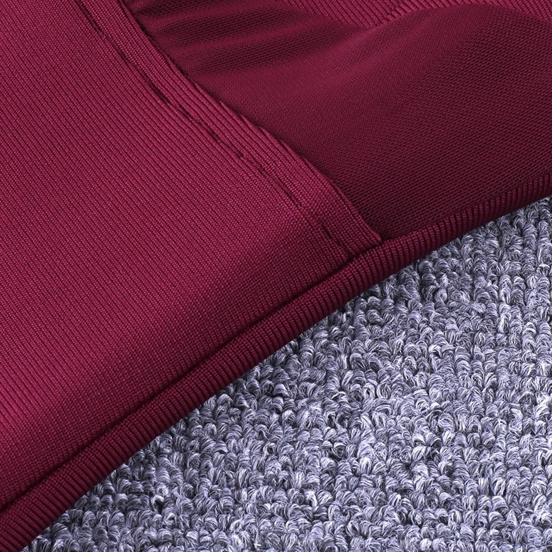Herve Leger Burgundy Mesh Bandage Dress